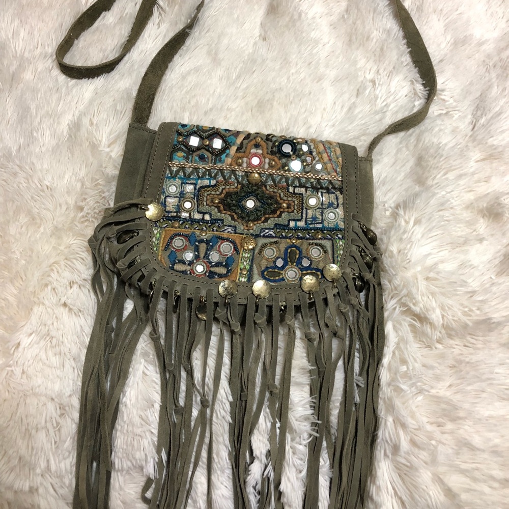 Boho fringe crossbody bag/purse